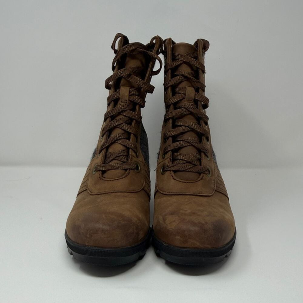 Sorel Women's Lexie Wedge Waterproof Leather Boots - Brown/Gray - Picture 2 of 8